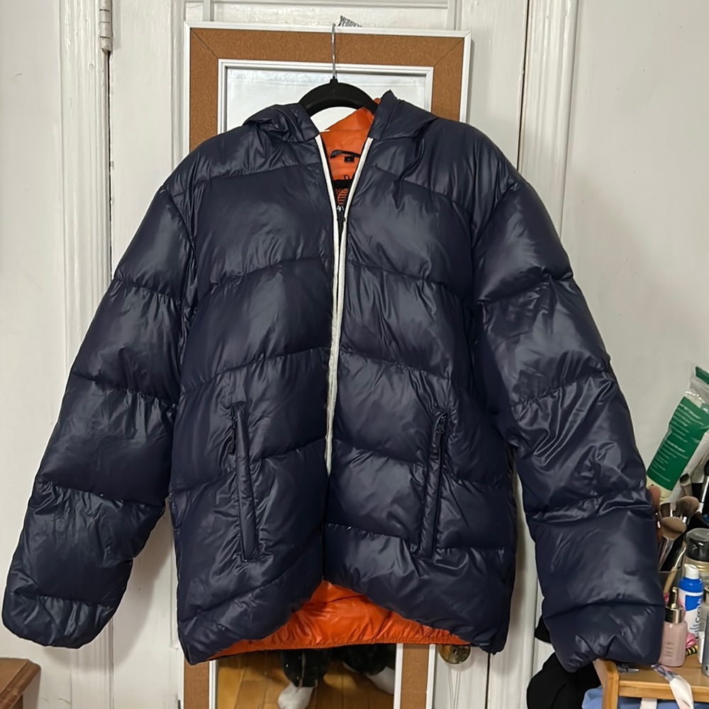 Buffalo by David Bitton Navy Blue Puffer Jacket XL